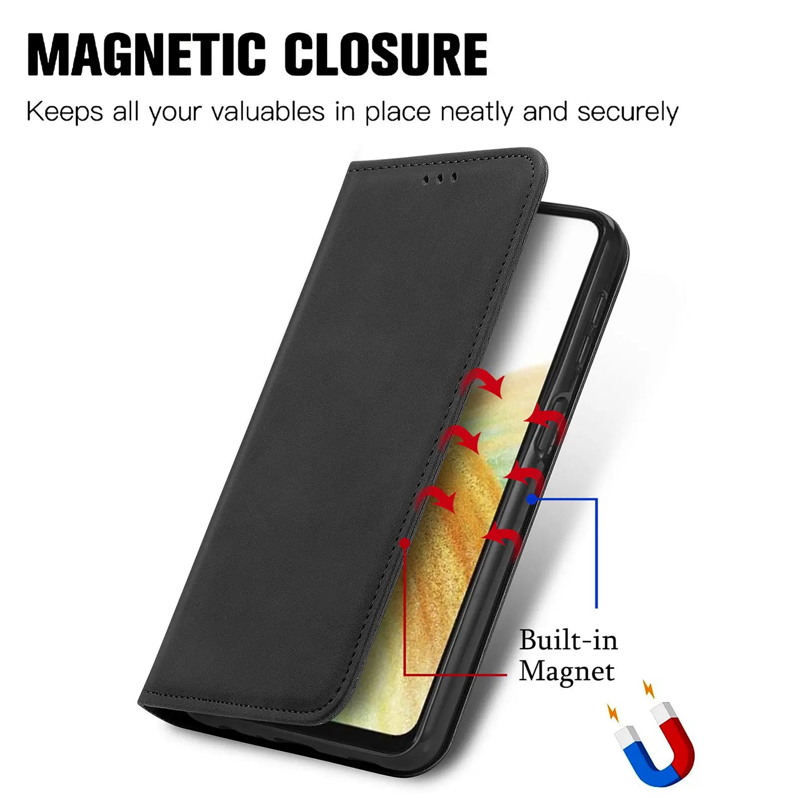 Business Flip Wallet Leather Galaxy A, M, Note and S Case - DealJustDeal