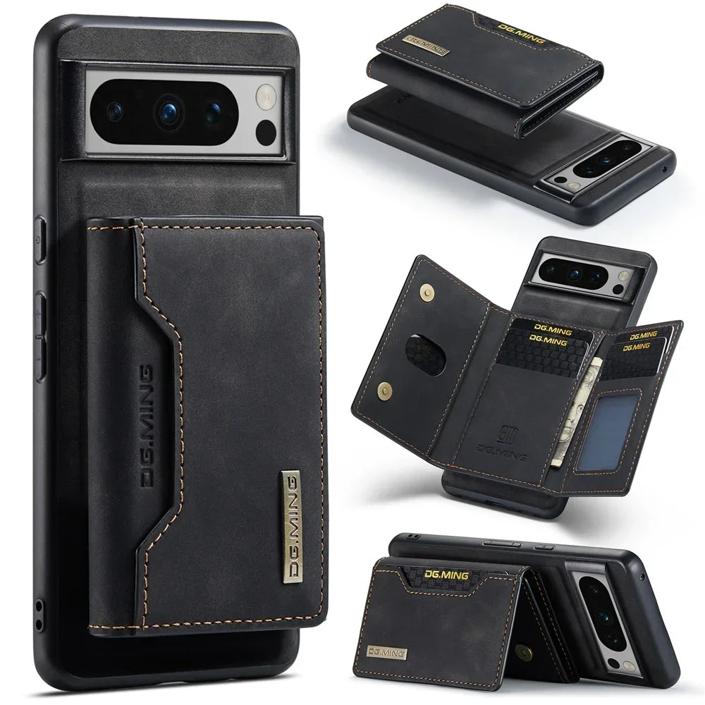 Detachable Leather Magnetic Wallet Google Case - DealJustDeal