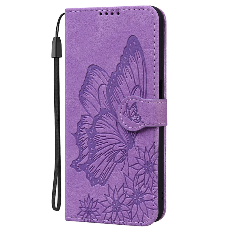 Butterfly Wallet Leather iPhone Case - DealJustDeal