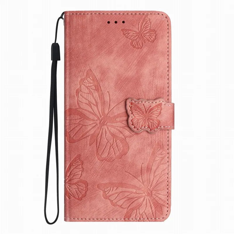 3D Butterfly Card Slot Protective Wallet iPhone Case - DealJustDeal