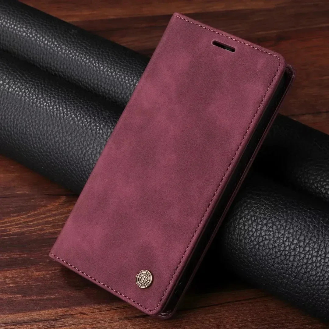 Flip Book Leather Wallet Galaxy A Case - DealJustDeal