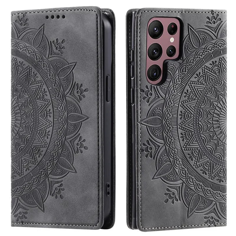 Magnetic Flip Leather Wallet Card Galaxy Note and S Case - DealJustDeal