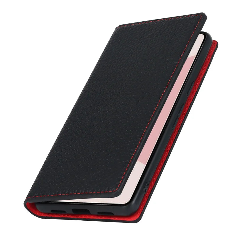 Magnet Wallet Genuine Leather Flip Google Case - DealJustDeal