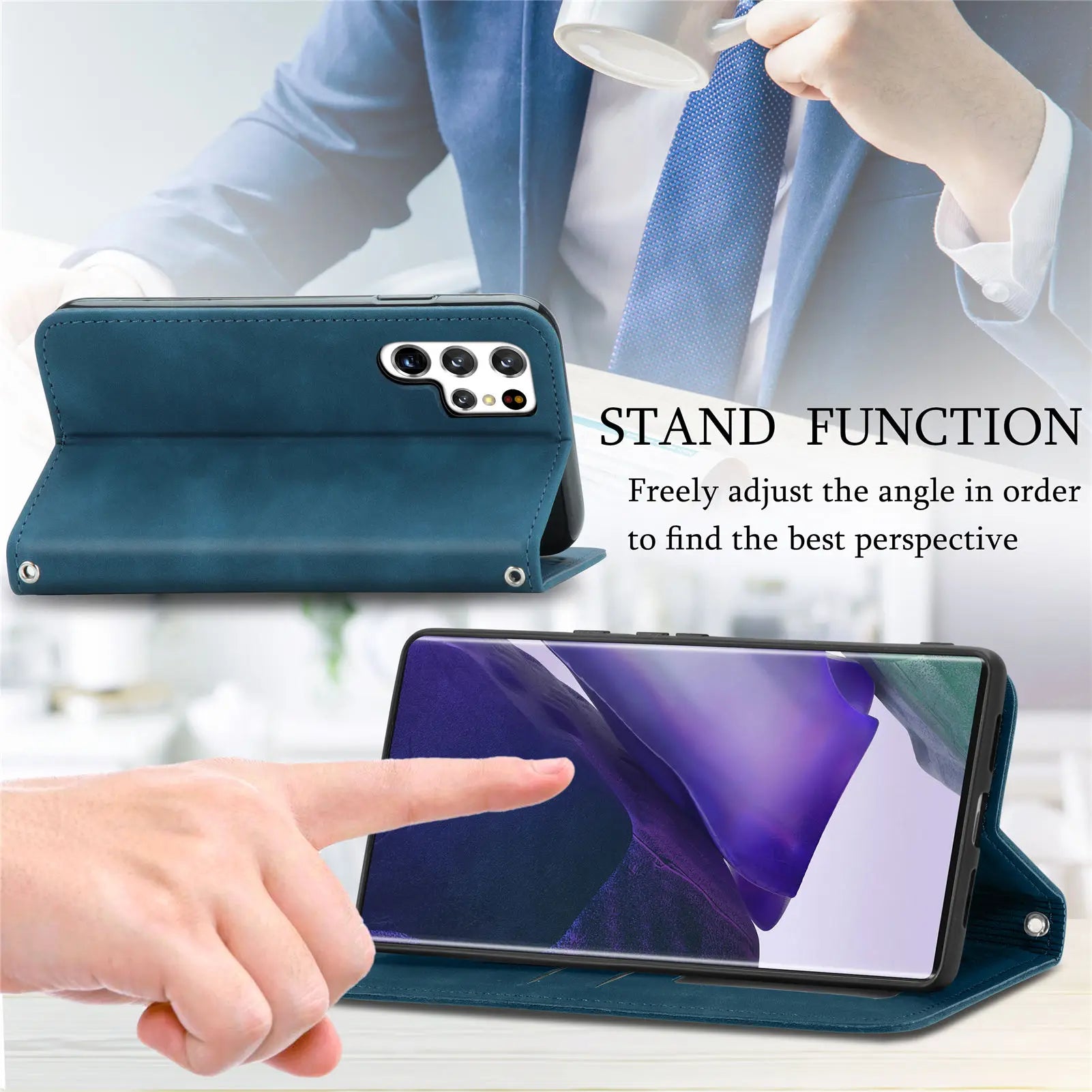 Flip Wallet Leather Galaxy Note and S Case - DealJustDeal