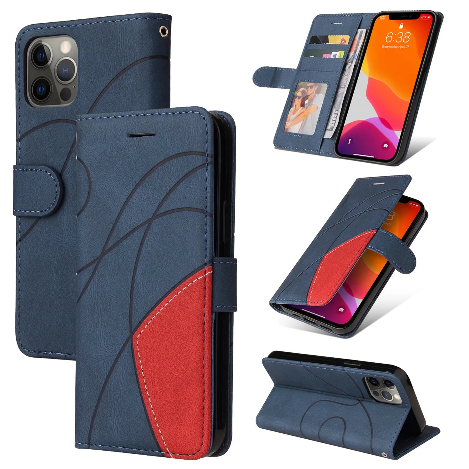 Magnetic Flip Stand Leather Wallet iPhone Case - DealJustDeal