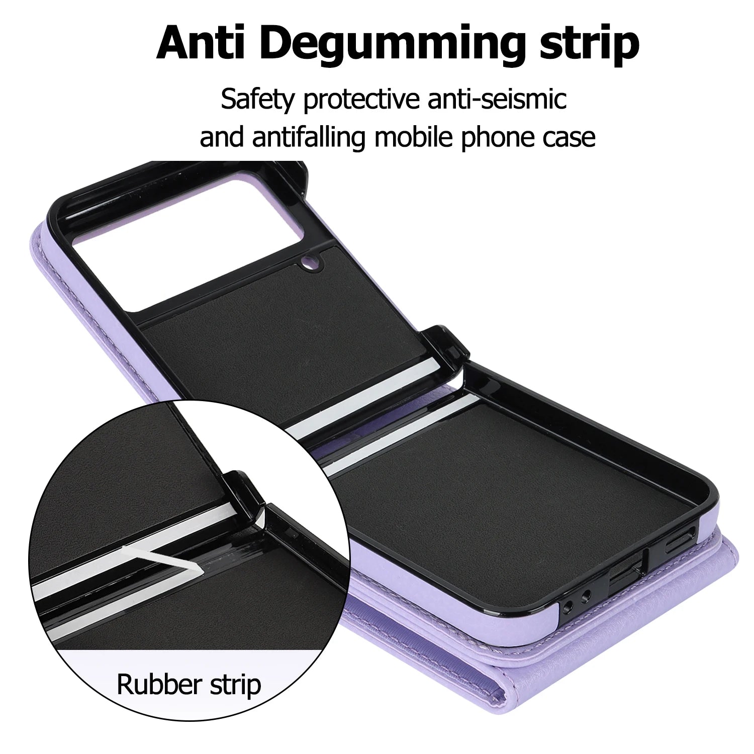 RFID Cards Slot Wallet Leather Galaxy Z Flip Case - DealJustDeal