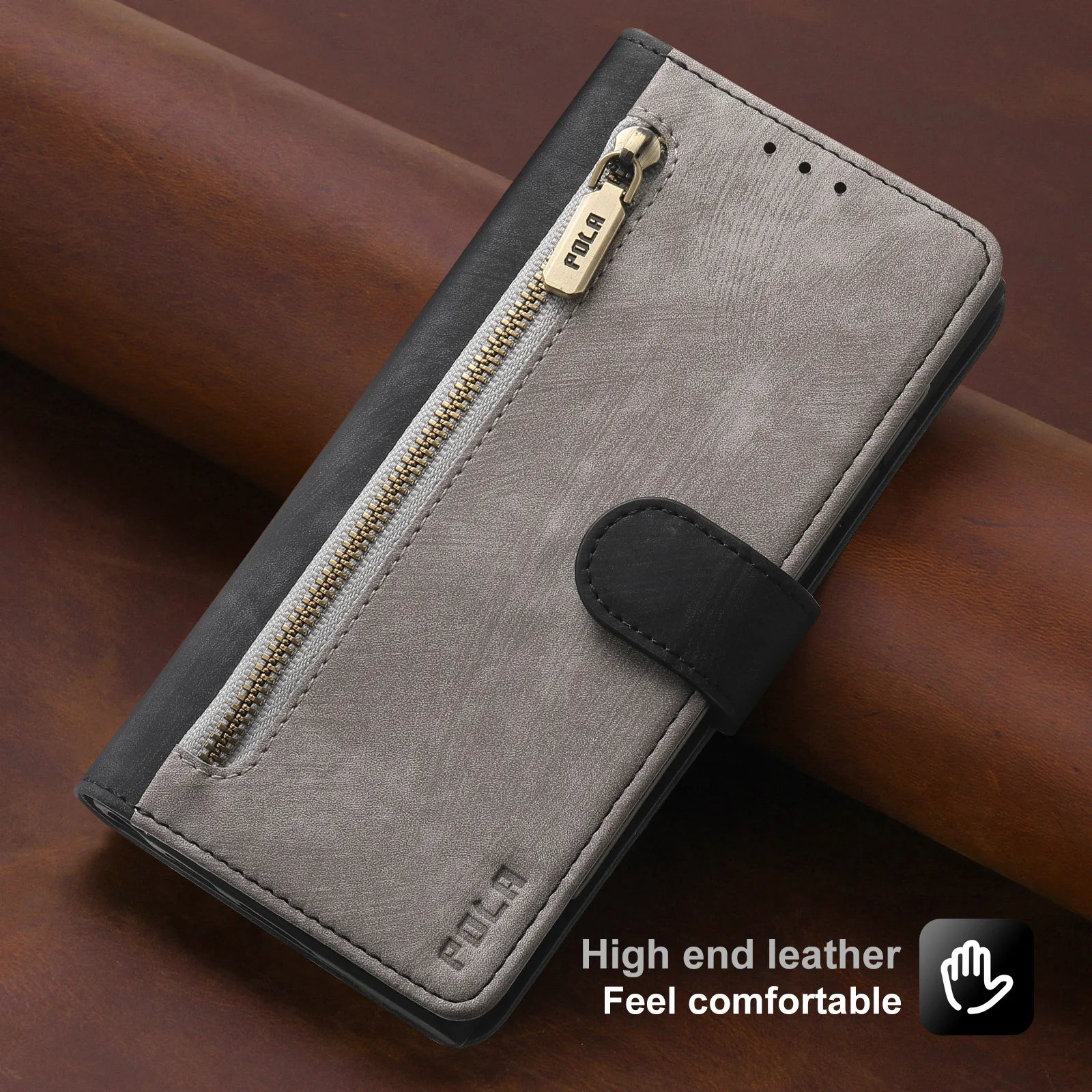 Flip Wallet Anti-Theft Brush Leather Galaxy Note and S Case - DealJustDeal