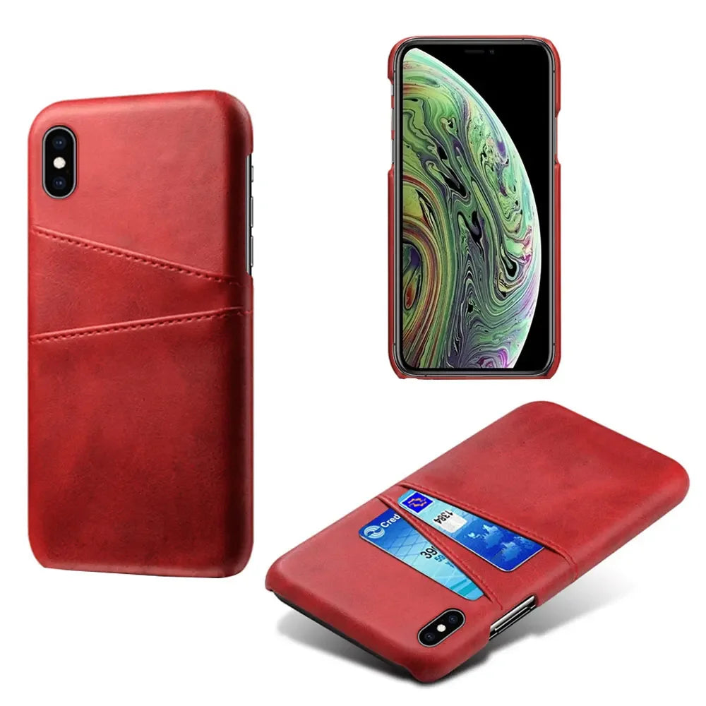 Card Holder Wallet Leather iPhone Case - DealJustDeal