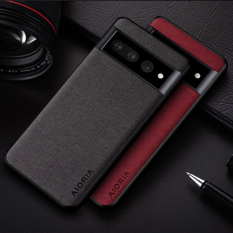 Textile Leather google Case - DealJustDeal