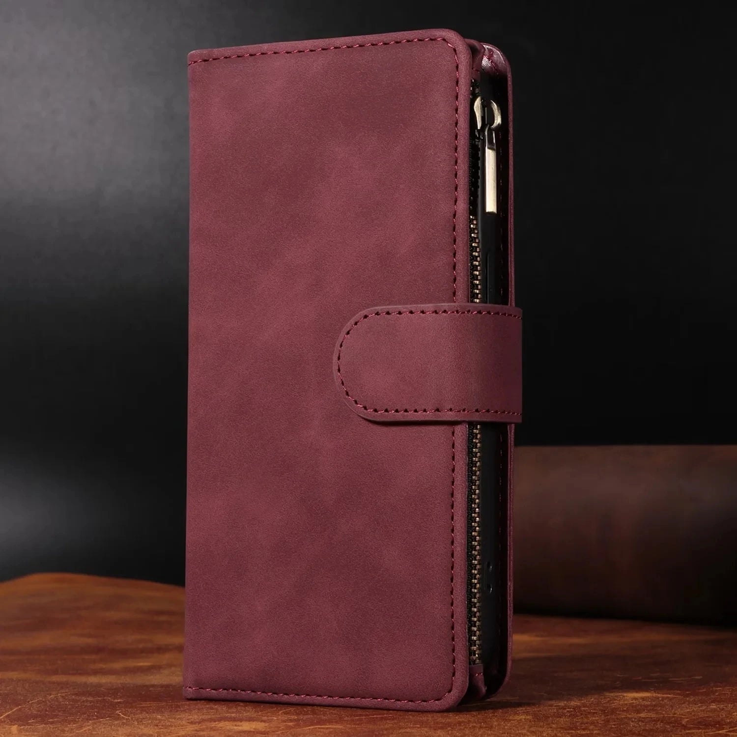 Leather Flip Wallet Galaxy A Case - DealJustDeal