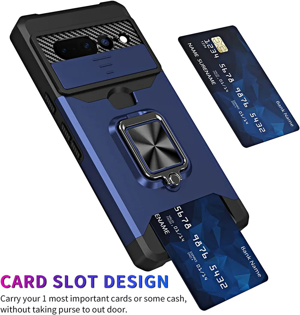 Ring Holder TPU Card Slot Armor Google Case - DealJustDeal