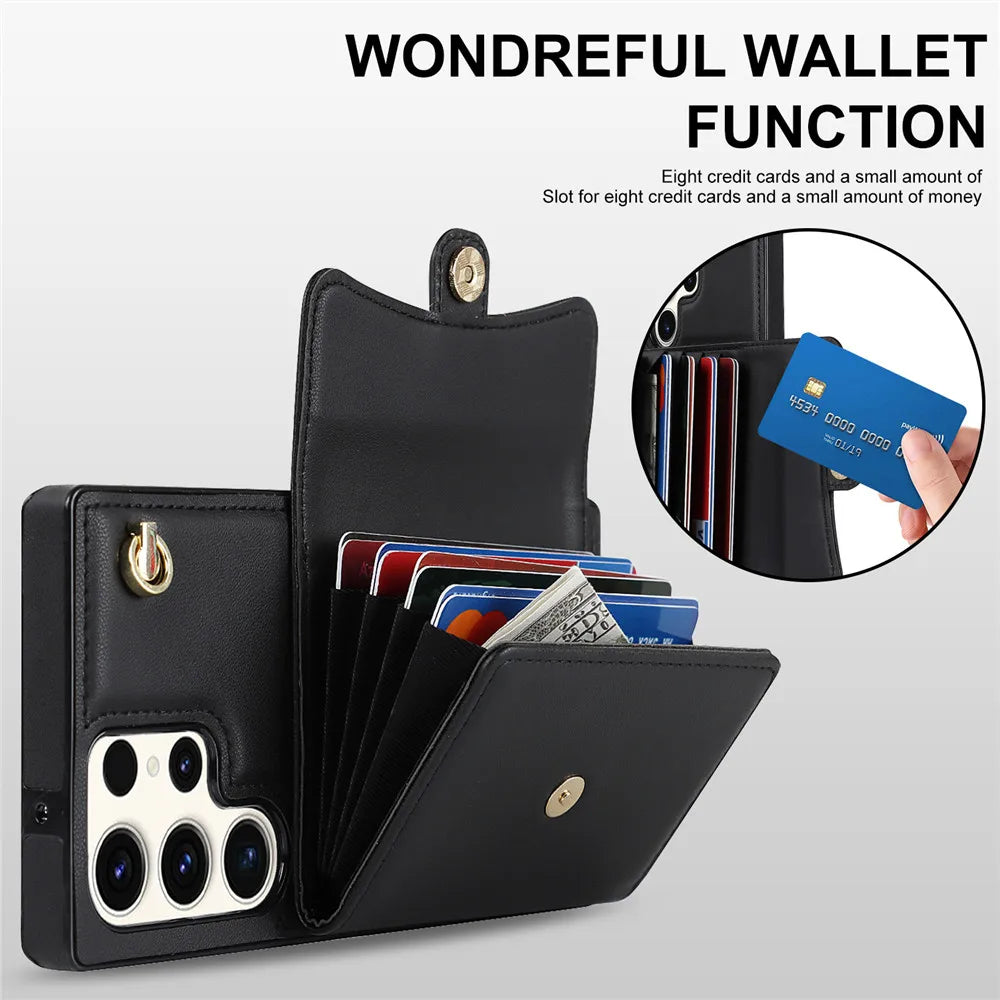 Crossbody Wallet Leather Galaxy A Case - DealJustDeal