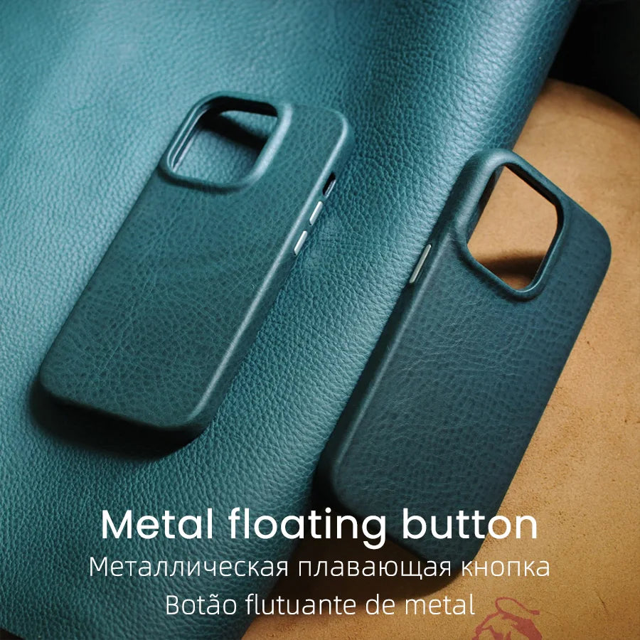 Italian Minerva Box Genuine Leather iPhone Case - DealJustDeal