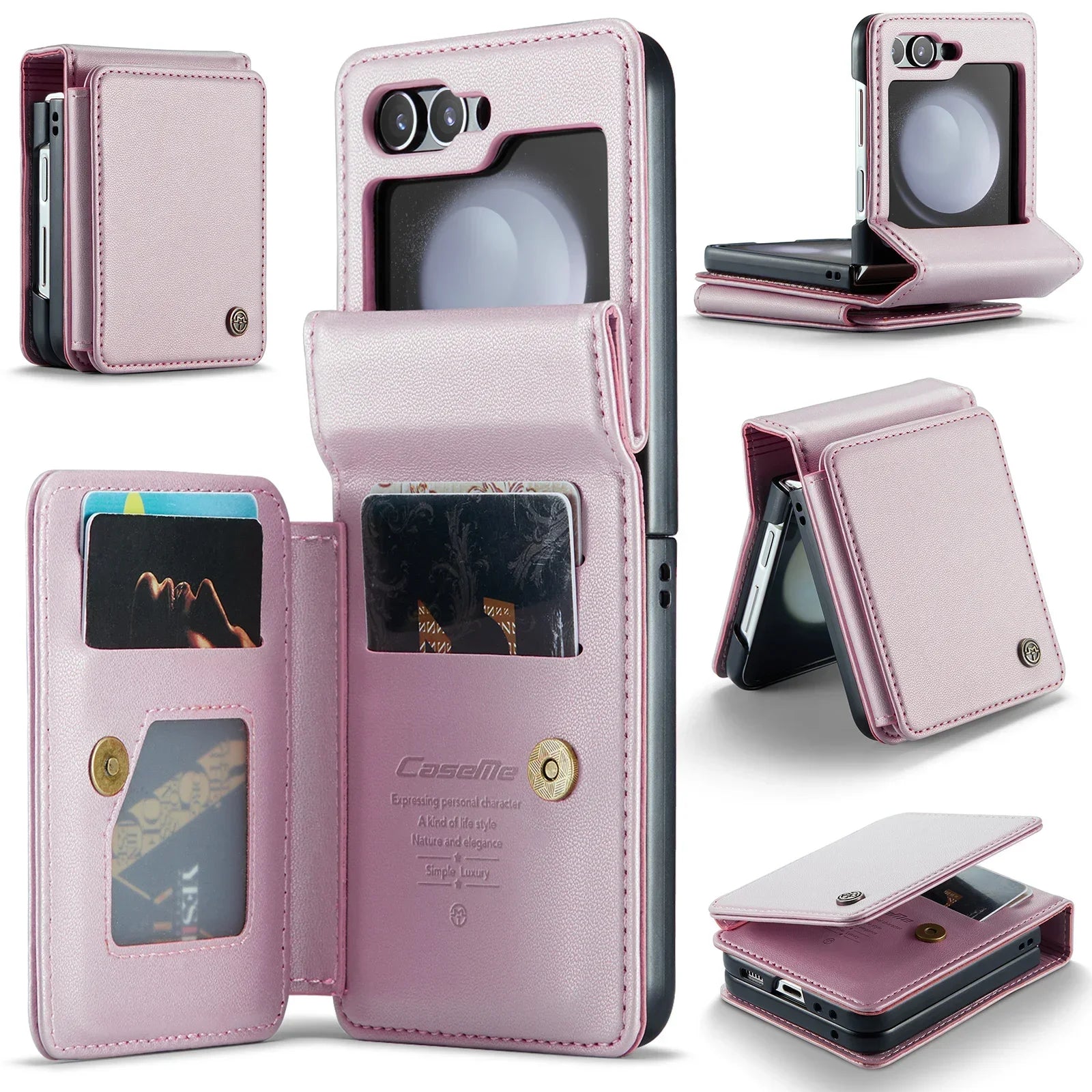 Magnetic Wallet Flip Leather Galaxy Z Flip Case - DealJustDeal