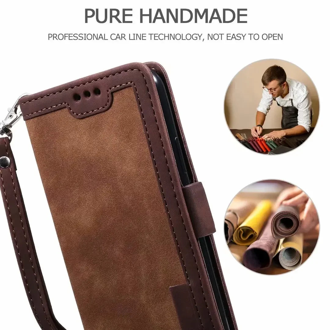 Retro Wallet Flip Leather iPhone Case - DealJustDeal