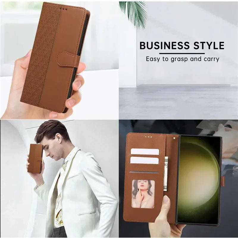 Flip Wallet Card Leather Galaxy Note and S Case - DealJustDeal