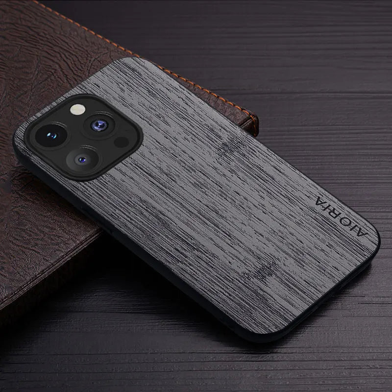 Bamboo Wood Pattern Leather iPhone Case - DealJustDeal