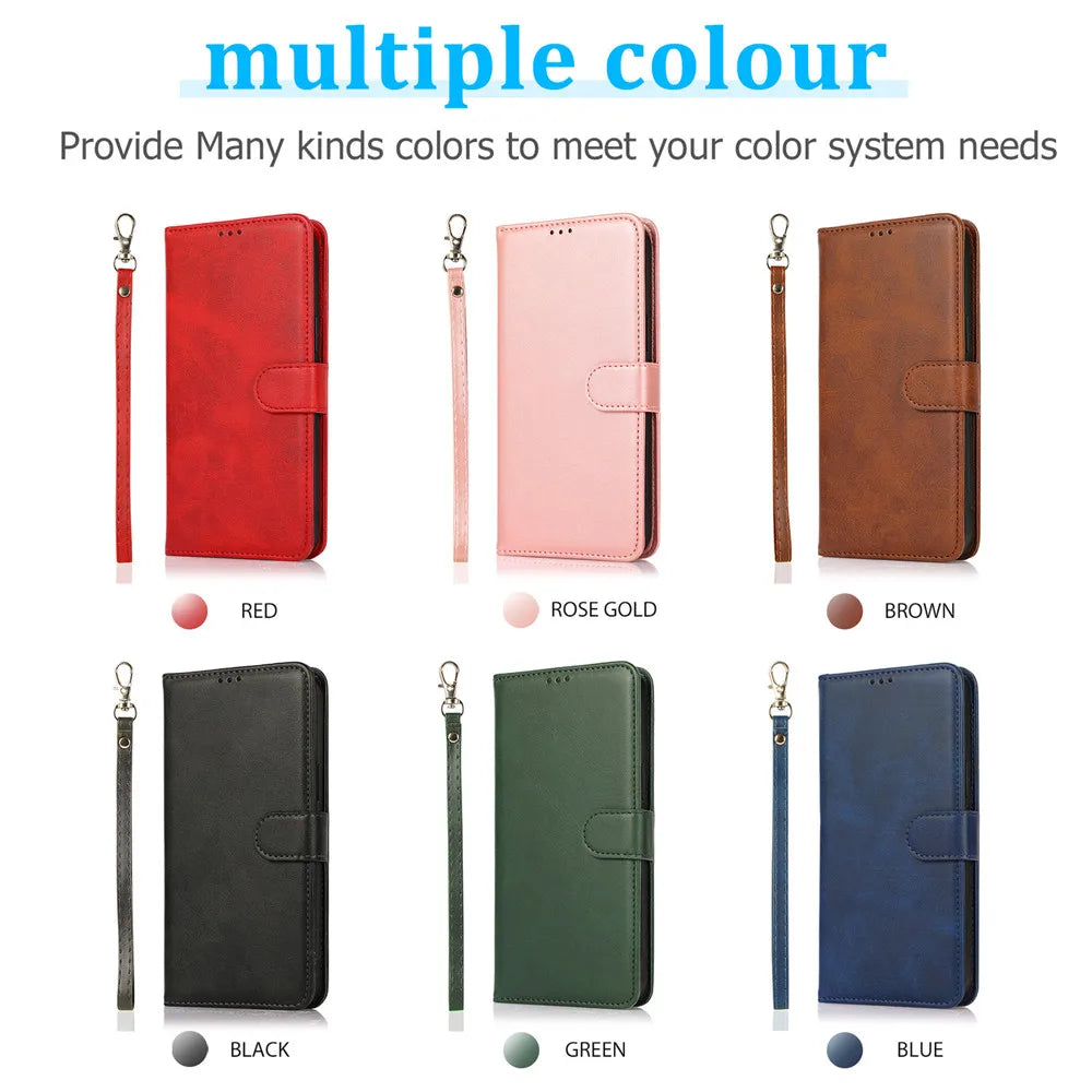 Stand Flip Wallet Magnetic Leather Protective iPhone Case - DealJustDeal