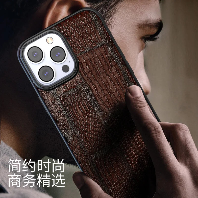 Genuine Leather Shockproof iPhone Case - DealJustDeal