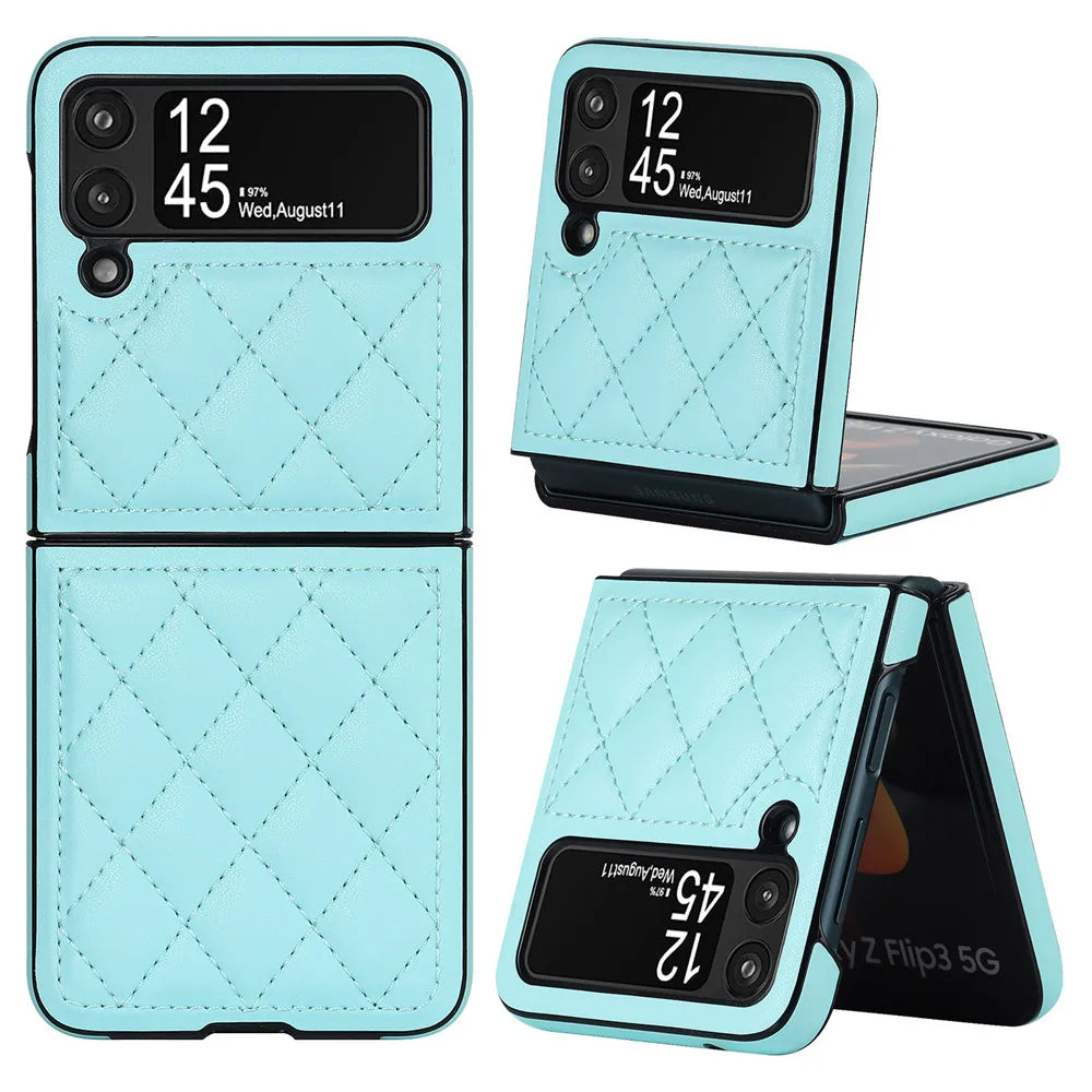 Retro Folding Leather Texture Galaxy Z Flip Case - DealJustDeal