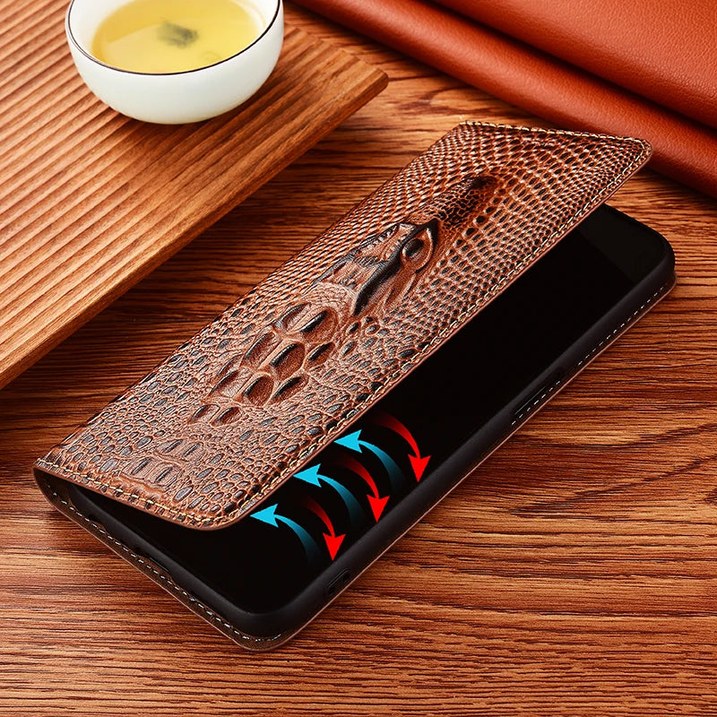 Crocodile Genuine Leather Magnetic Flip Galaxy S Case - DealJustDeal