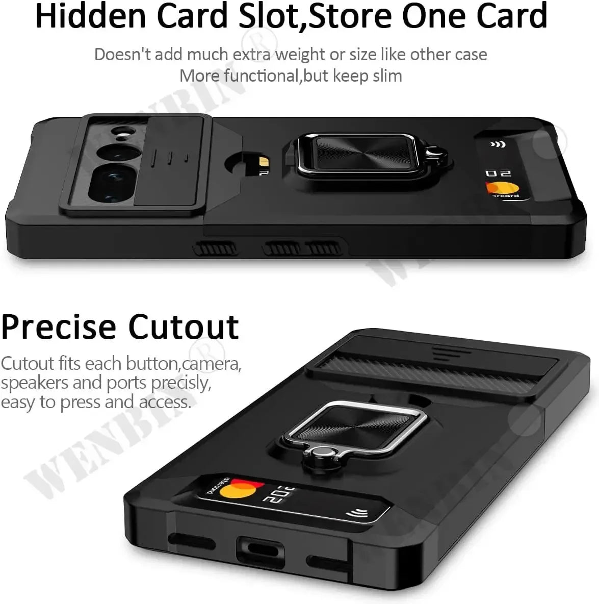 Card Holder Heavy Duty Magnetic Google Case - DealJustDeal