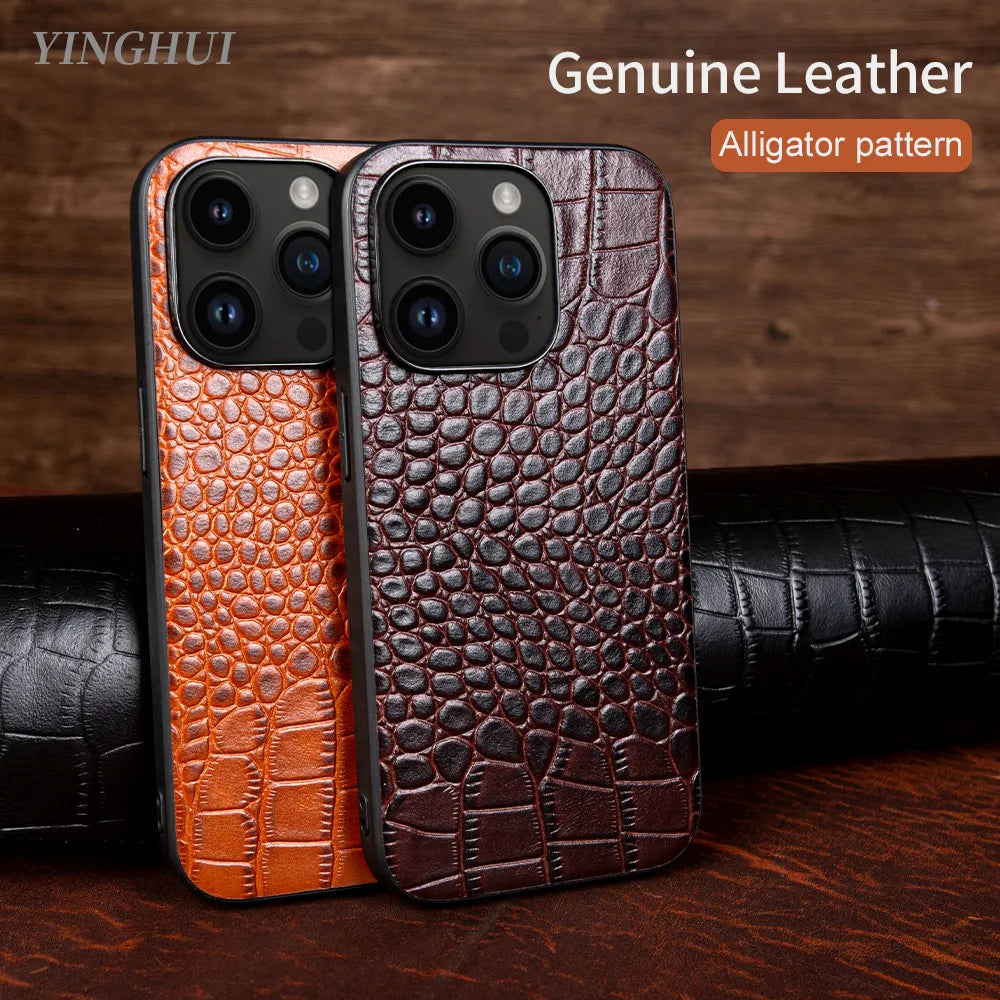 Genuine Leather Cover iPhone Case - DealJustDeal