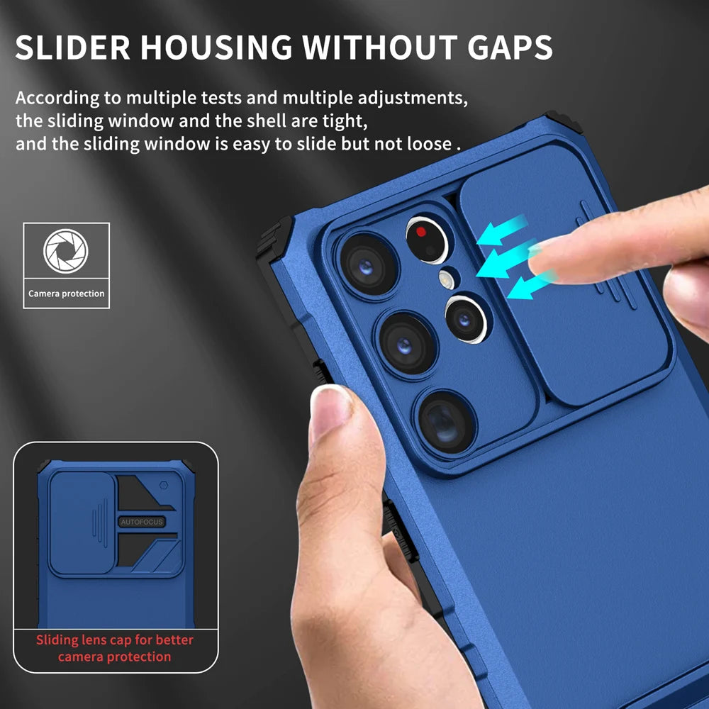 Slide Camera Lens Protection Stand Shockproof Galaxy Note Case - DealJustDeal