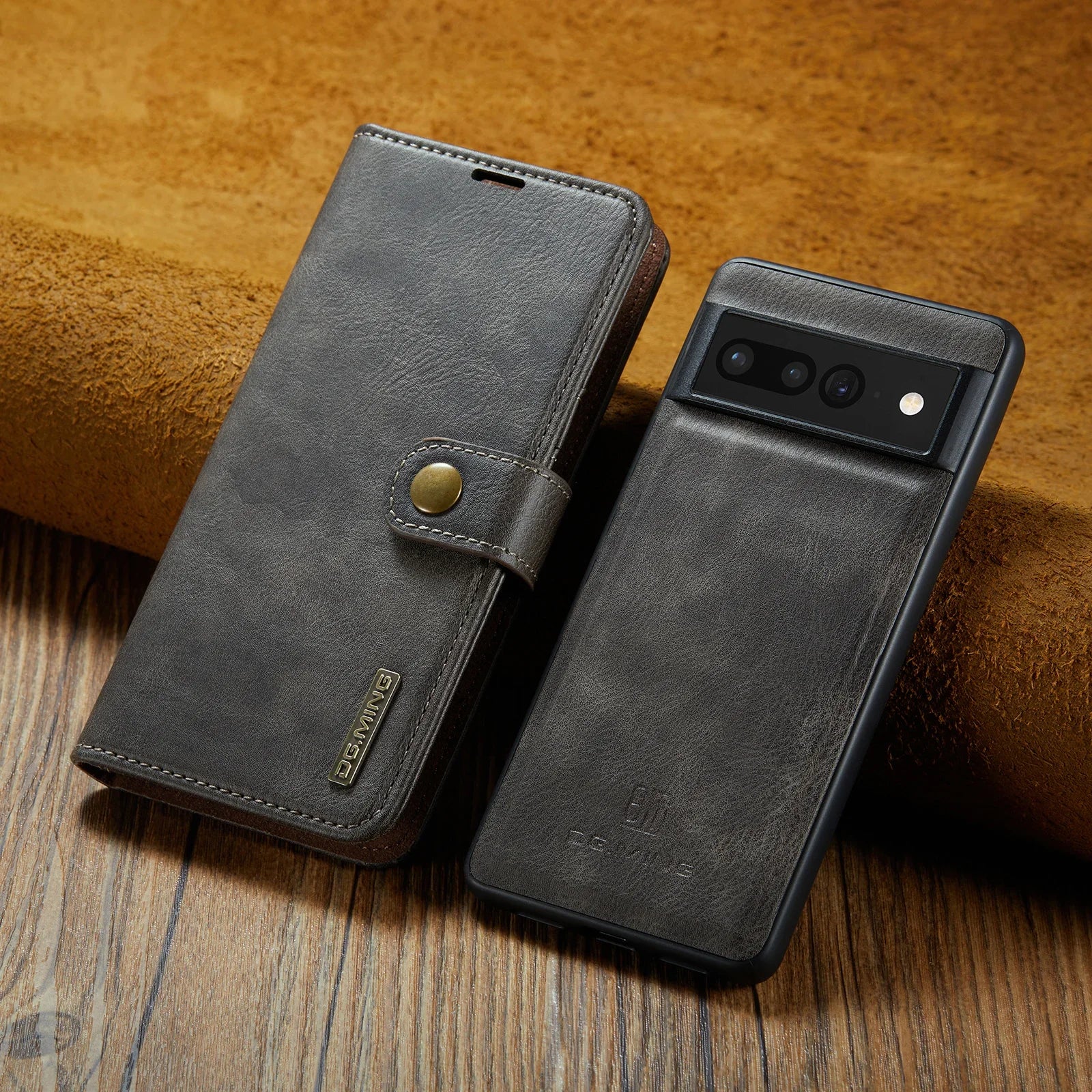 Retro Detachable Magnetic Leather Google Case - DealJustDeal