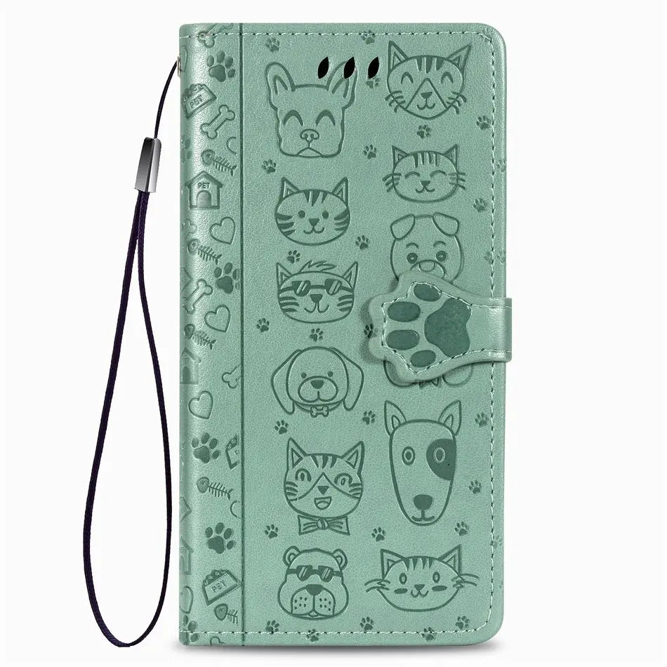 Lovely Cat Dog Kids Pet Footprint Holster iPhone Case - DealJustDeal