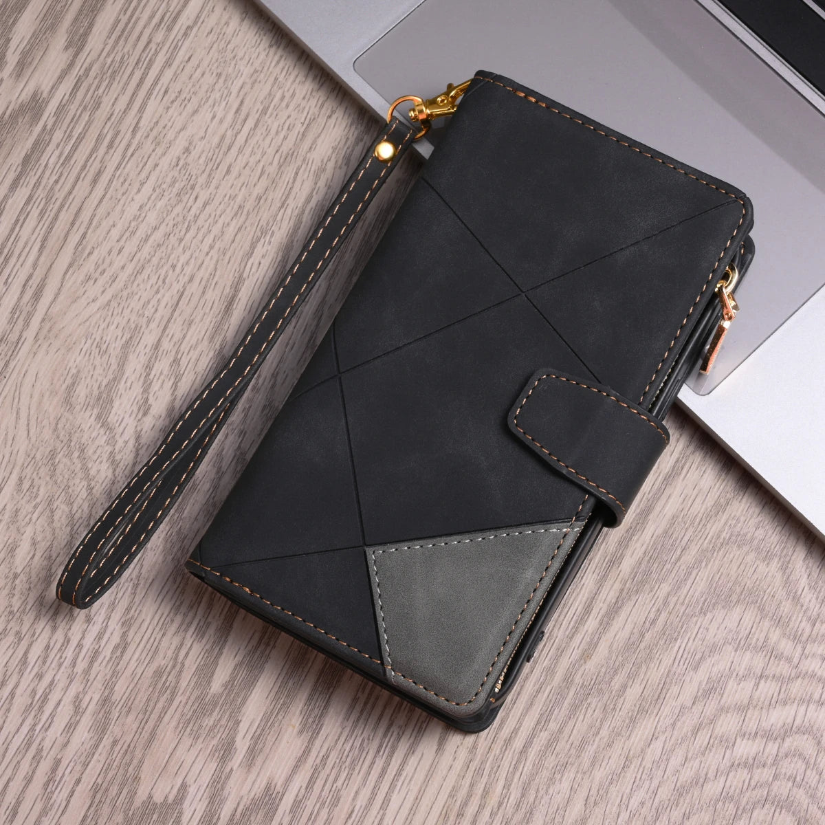 Card Slot Flip Wallet Leather Galaxy A, F, M and S Case - DealJustDeal