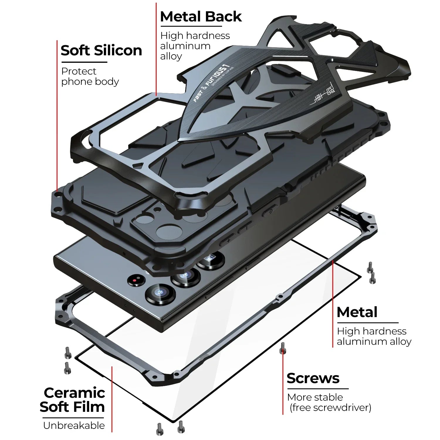 Metal Shock-Absorbing Armor Galaxy A and S Case - DealJustDeal