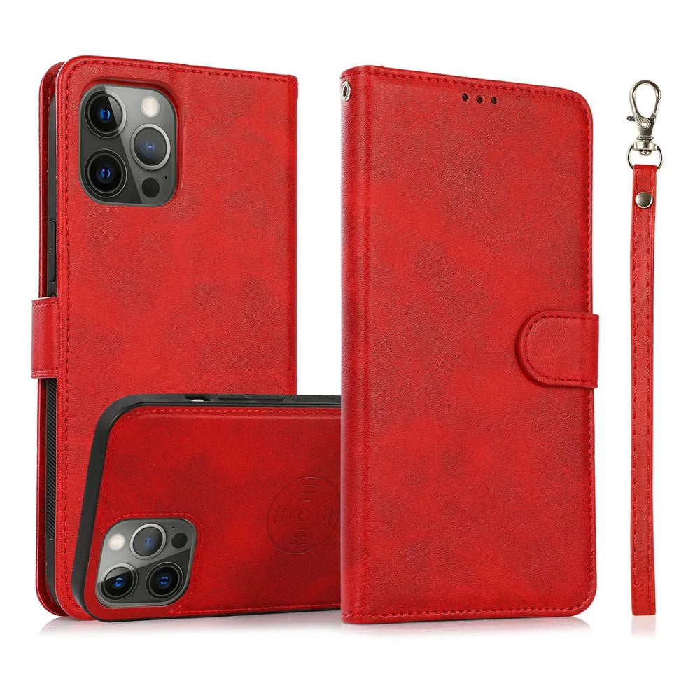 Stand Flip Wallet Magnetic Leather Protective iPhone Case - DealJustDeal