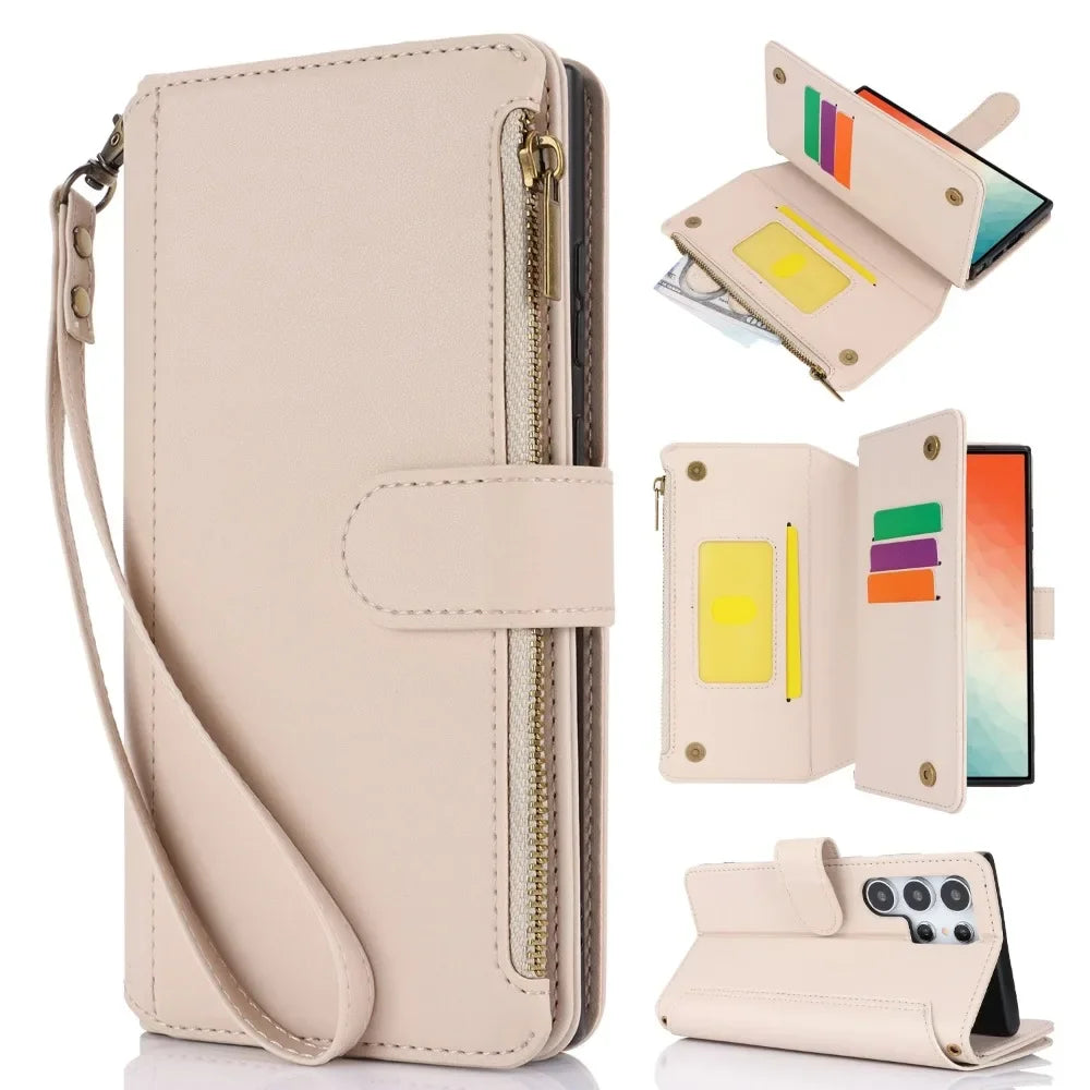 Crossbody Cards Holder Wallet Leather Galaxy A, Note and S Case - DealJustDeal