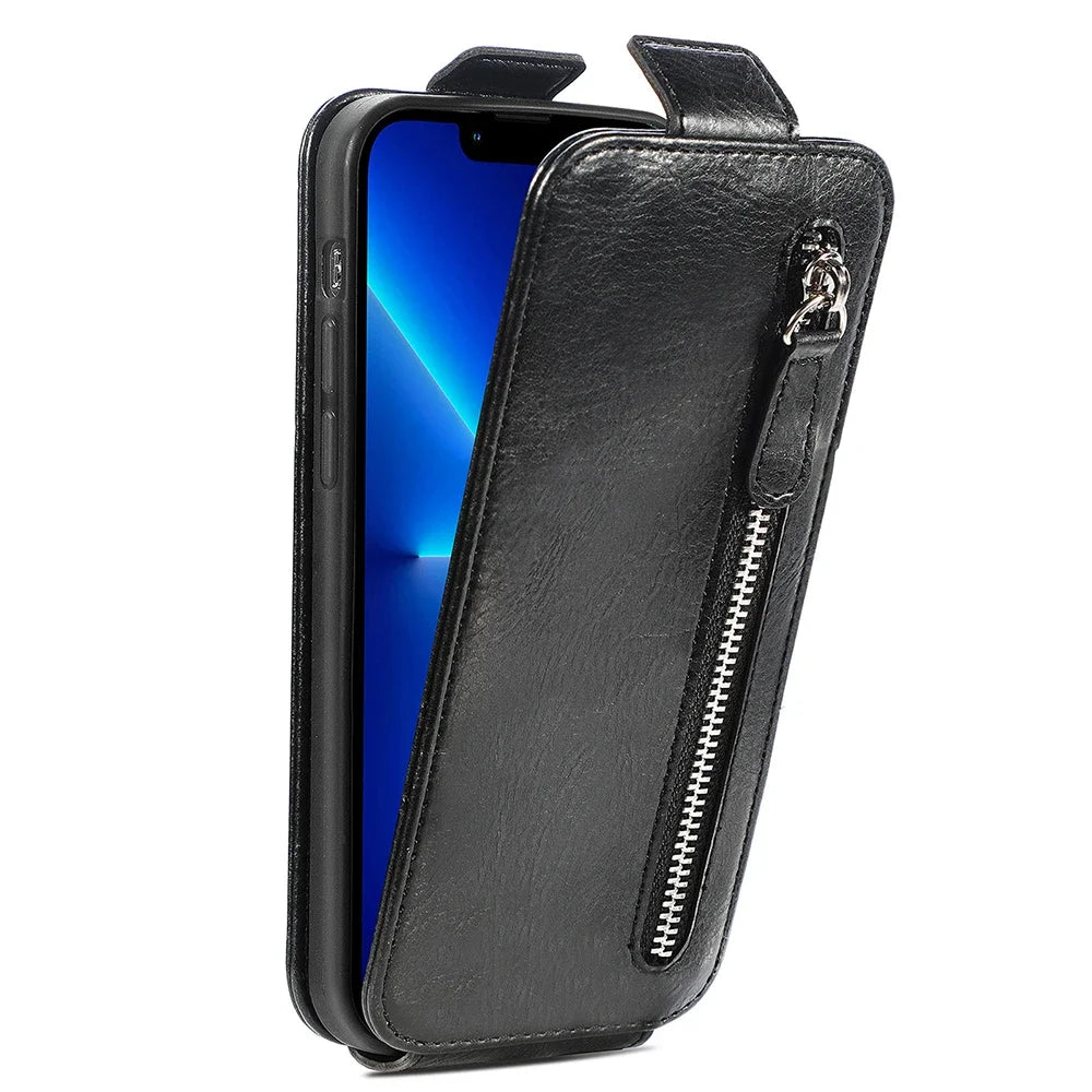 Wallet Card Holder Vertical Flip Google Case - DealJustDeal