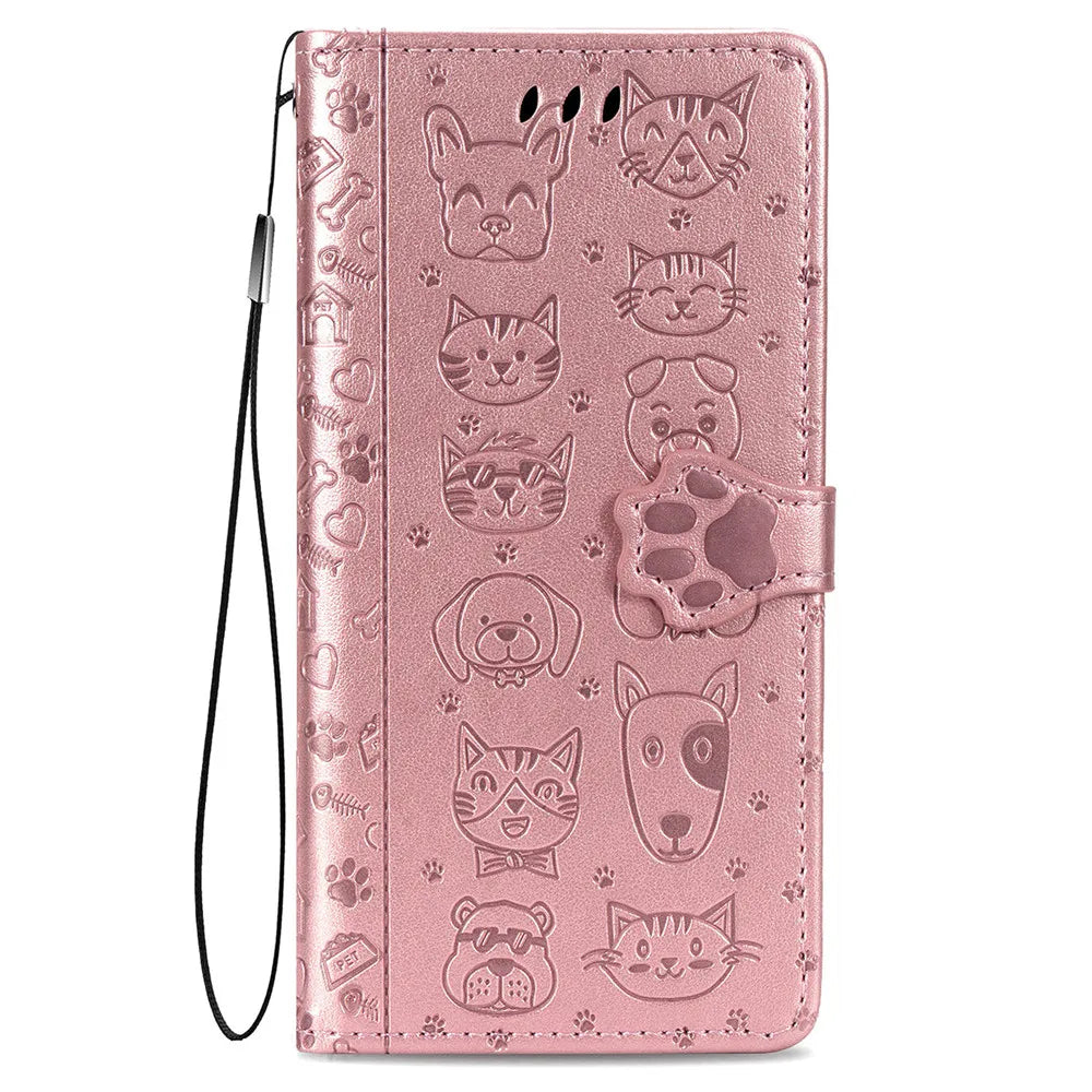 Flip Cat Dog Wallet Leather Google Case - DealJustDeal