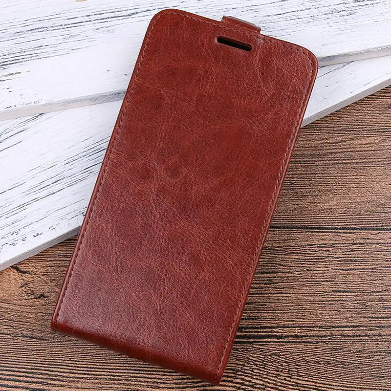 Luxury Leather Vertical Flip iPhone Case - DealJustDeal