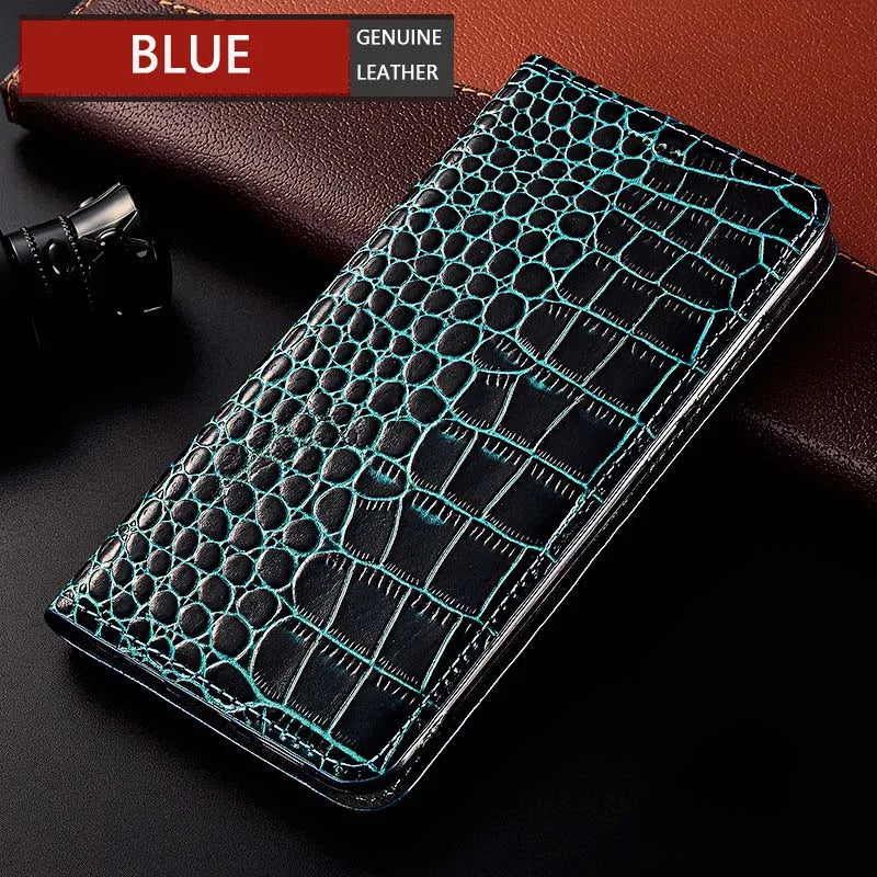 Crocodile Genuine Leather Flip Google Case - DealJustDeal