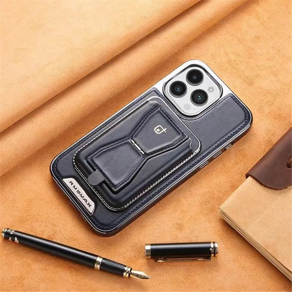 2 in 1 Magnetic Wallet Invisible Kickstand Leather iPhone Case - DealJustDeal