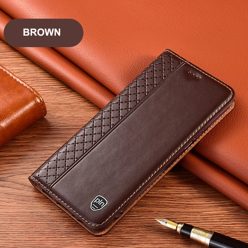 Wallet Magnetic Flip Retro Genuine Leather Galaxy S Case - DealJustDeal