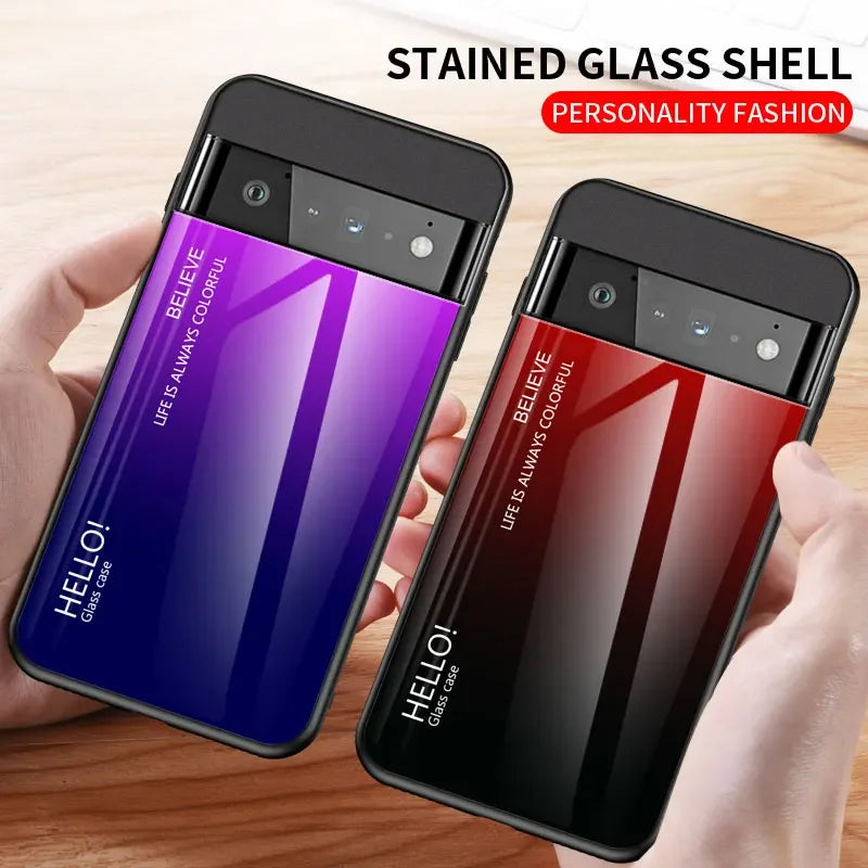 Gradient Tempered Glass Cover Google Case - DealJustDeal