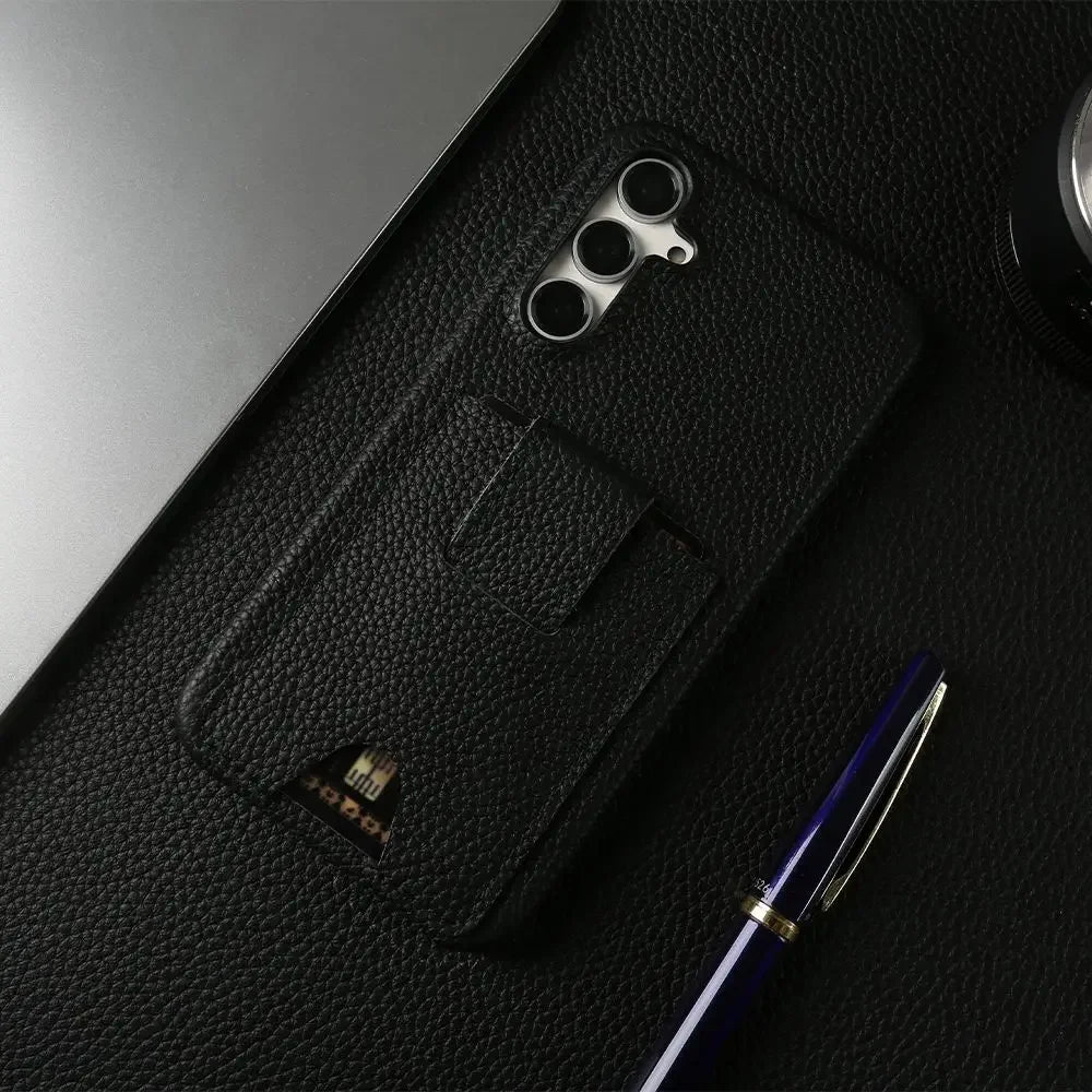 Card Holder Slot Genuine Leather Galaxy A, Note and S Case - DealJustDeal