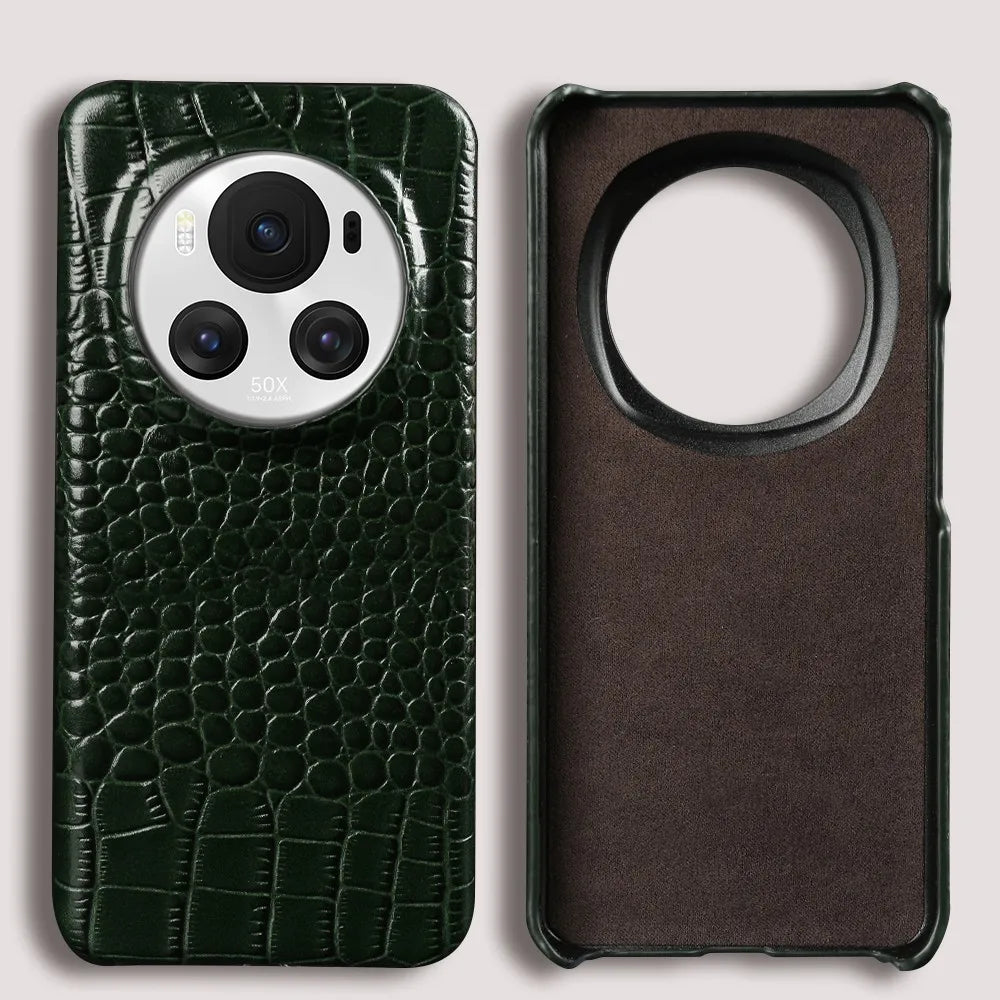 Crocodile Pattern Genuine Leather Google Case - DealJustDeal