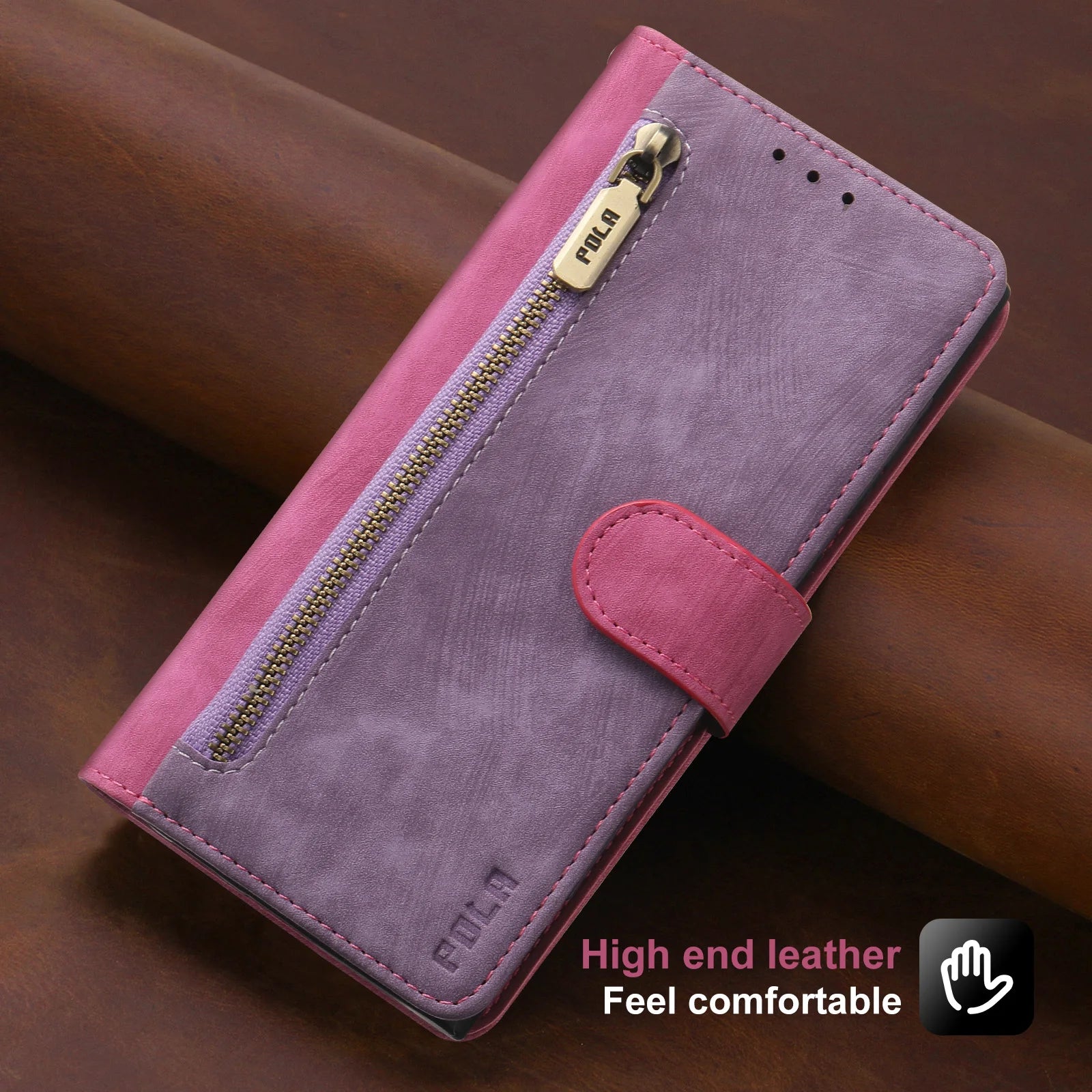 Flip Wallet Anti-Theft Brush Leather Galaxy Note and S Case - DealJustDeal