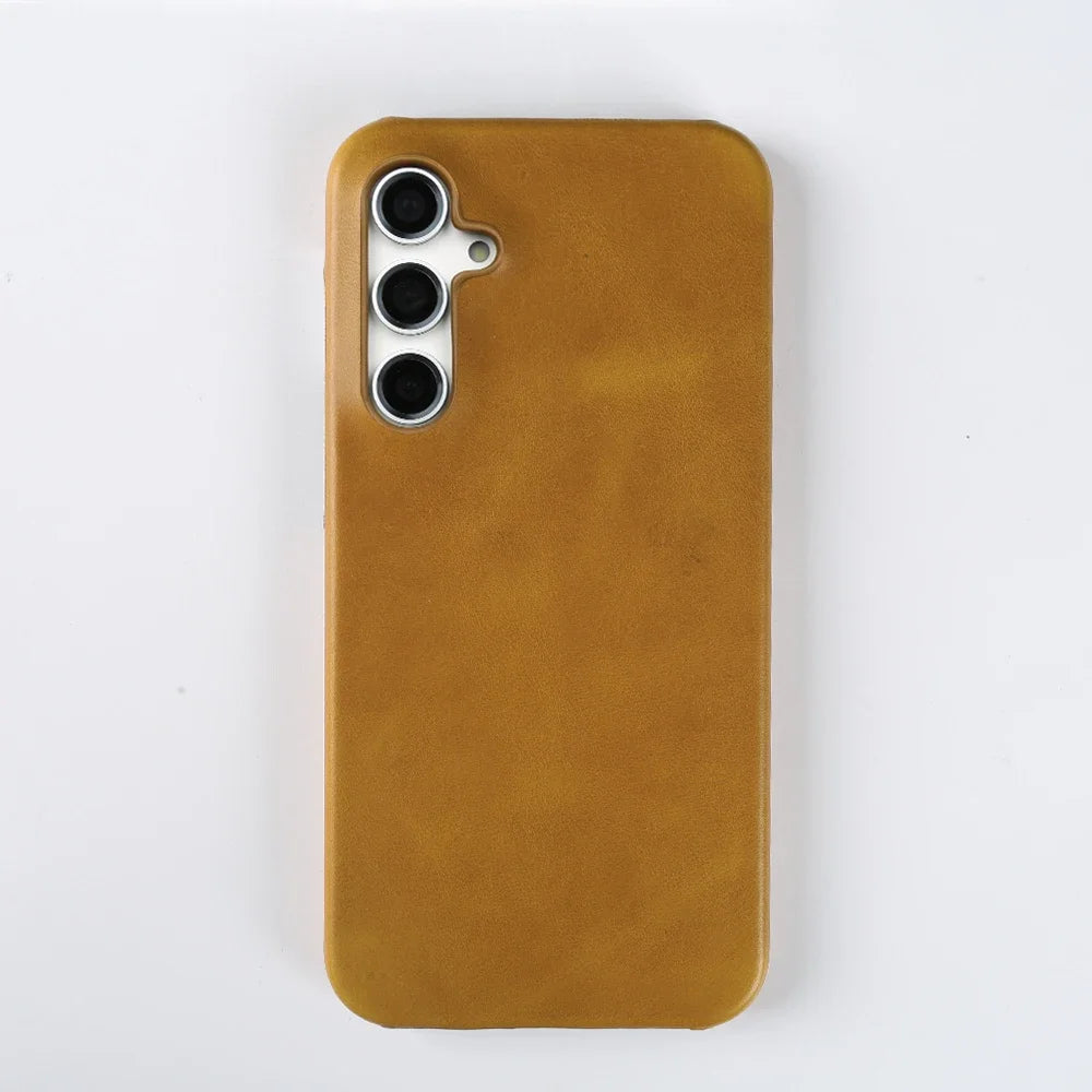 Aesthetic Vintage Pattern Handmade Genuine Leather Galaxy Note and S Case - DealJustDeal