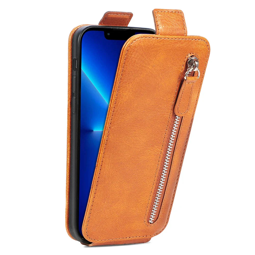 Wallet Card Holder Vertical Flip Google Case - DealJustDeal