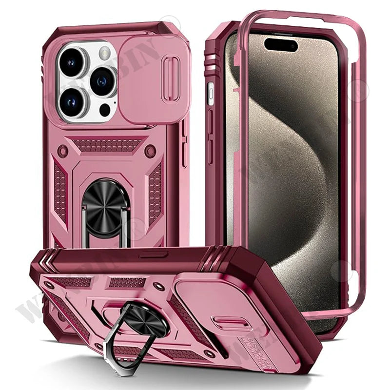 Heavy Duty with Camera 360 Degree Kickstand iPhone Case - DealJustDeal