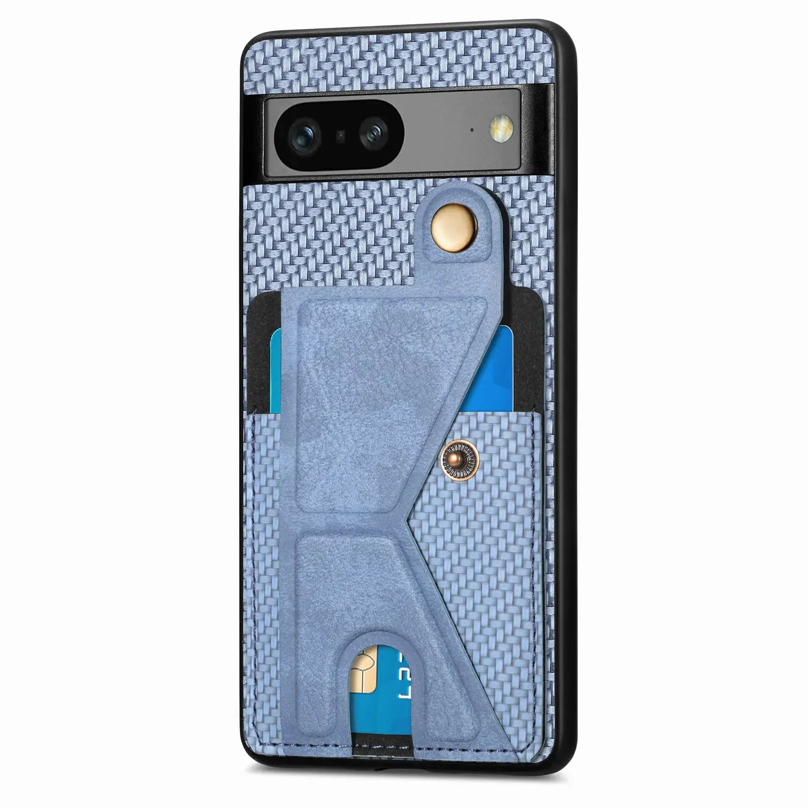 Carbon Fiber pattern Flip Stand Magnetic Wallet Google Case - DealJustDeal