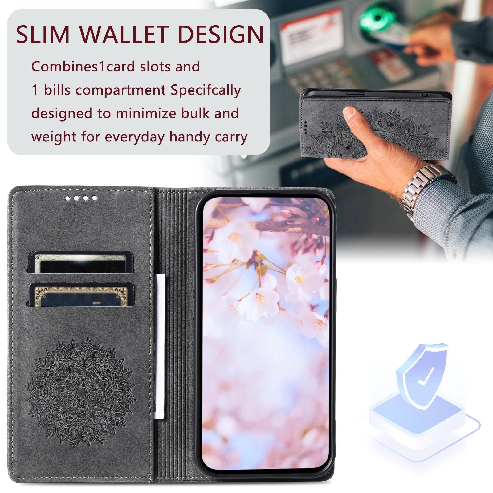 Wallet Card Magnetic Flip Leather Galaxy Note and S Case - DealJustDeal