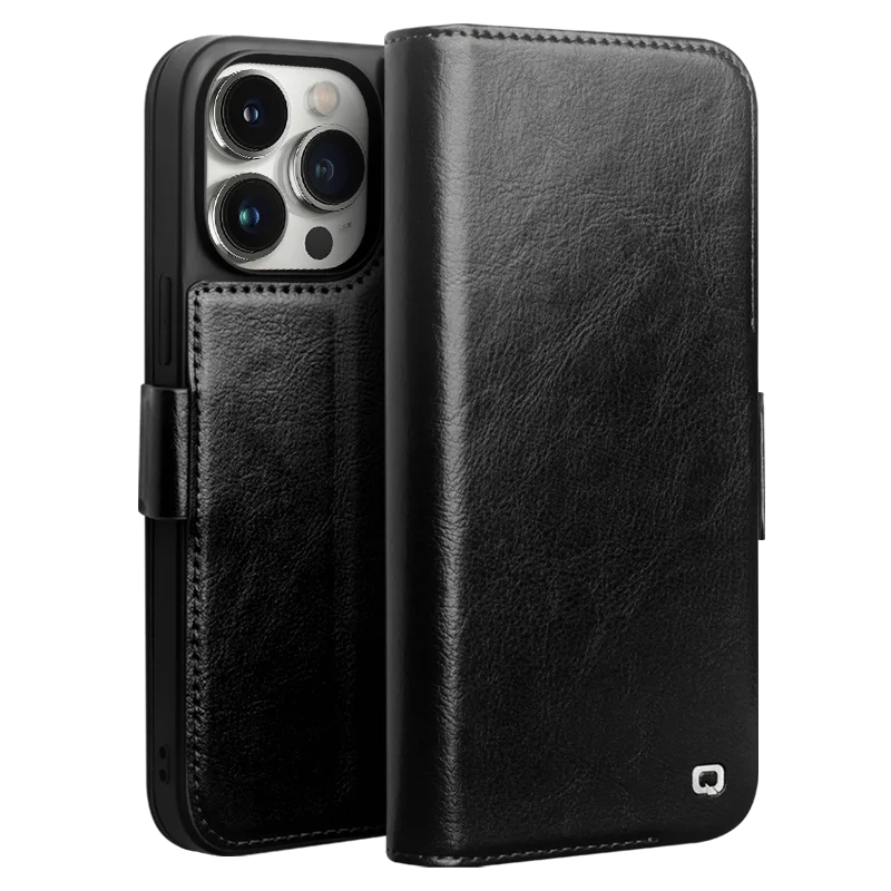 Genuine Leather Flip iPhone Case - DealJustDeal